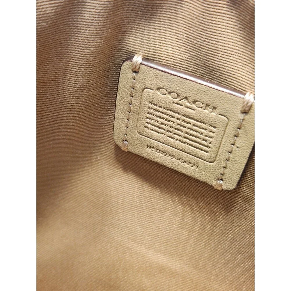 Coach Mini Gallery Satchel Crossbody In Signature Canvas 2 way Taupe Lilac NEW - Picture 10 of 16